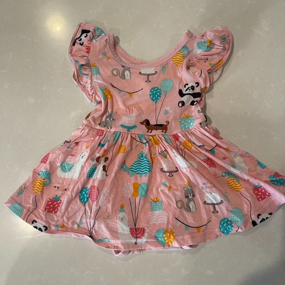 Little Sleepies Bamboo Dress - Size 6-12 Months - Excellent Condition